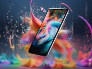 A Look at the Latest and Greatest 2 futuristic galaxy mobile phone connects with wireless technology generated by ai